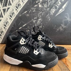 Jordan Kids Black and White Sneakers